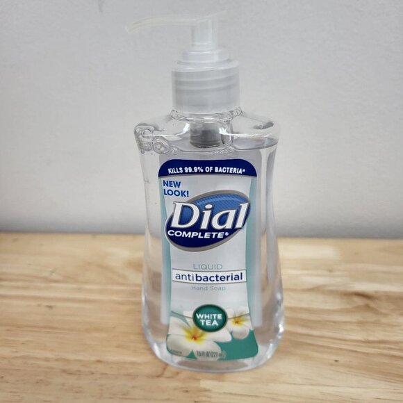 4 x Dial Complete Anti-bact WHITE TEA Liquid Hand Soap Wash 7.5 oz - Picture 2 of 3